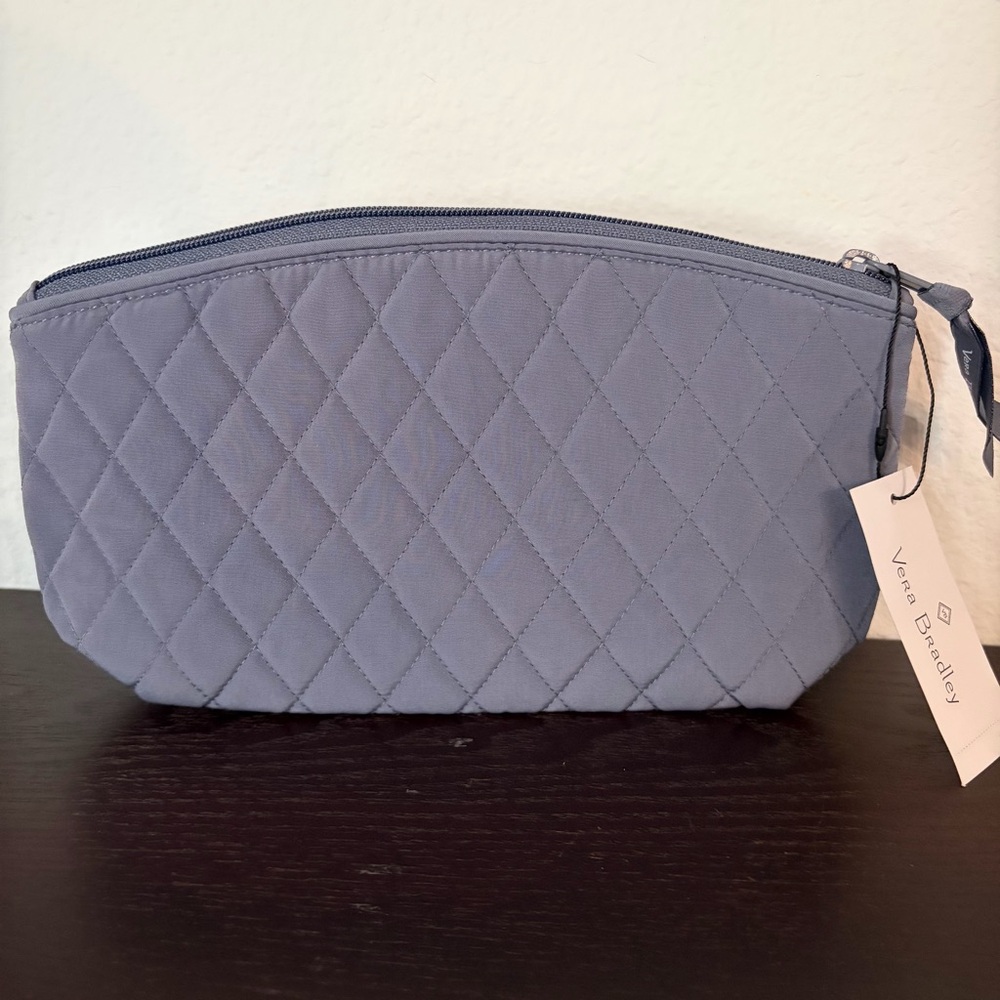 Vera Bradley Quilted Cosmetic Bag in Gray